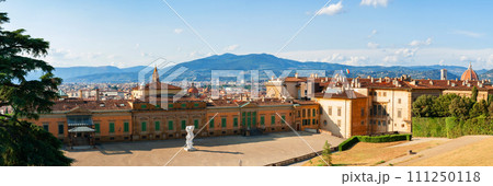 Panorama view of Palazzo Pitti from Boboli Garden in Florence with Cathedral of Santa Maria del Fiore Panorama view of Palazzo Pitti from Boboli Garden in Florence with Cathedral of Santa Maria del Fiore 111250118