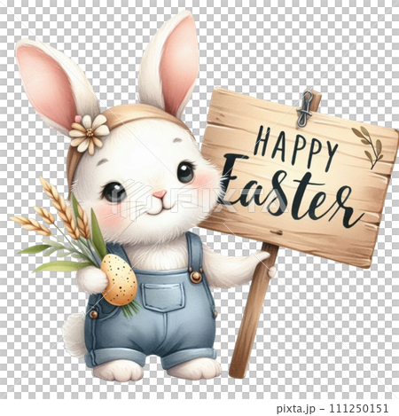 Rabbit cute Easter day 111250151