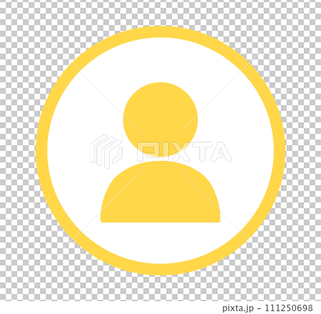 simple yellow user icon simple yellow user icon 111250698