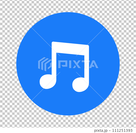 simple blue musical note mark simple blue musical note mark 111251393