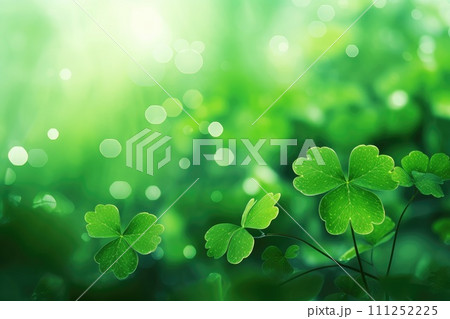 Saint Patrick's Day background with empty copy space Generative Ai Saint Patrick's Day background with empty copy space Generative Ai 111252225