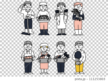 農民和農業人民的手寫插圖集 111253803