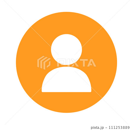 シンプルなオレンジ色のユーザーアイコン シンプルなオレンジ色のユーザーアイコン 111253889