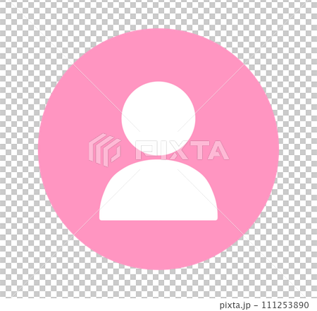 Simple pink user icon Simple pink user icon 111253890