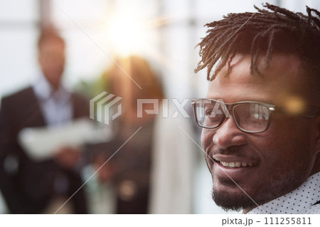 Closeup Portrait of a Young Black Man Closeup Portrait of a Young Black Man 111255811