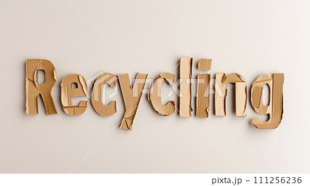 Recycling title text word made from cut...のイラスト素材 [111256236] - PIXTA