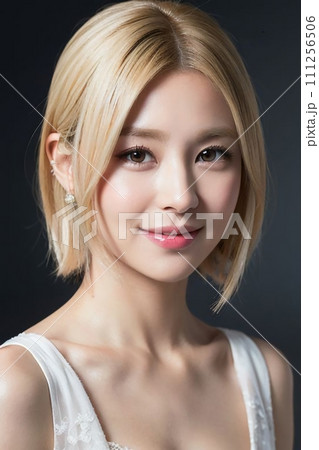 金髪の日本人女性 111256506