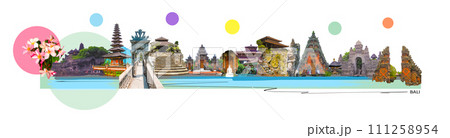 Collage of photos from Bali. Indonesia - travel background 111258954