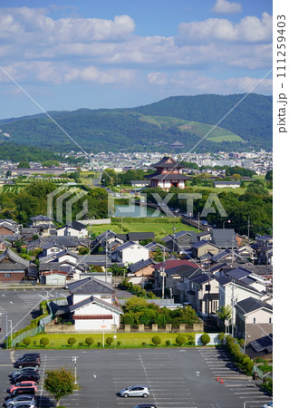 奈良市観光地一望・西大寺より望む 111259403