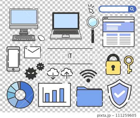 Illustration set related to IT 111259605