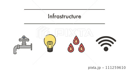 インフラのイラストセット 111259610