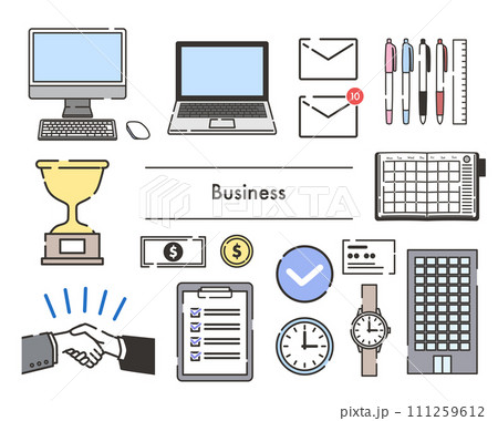 ビジネスのイラストセット 111259612