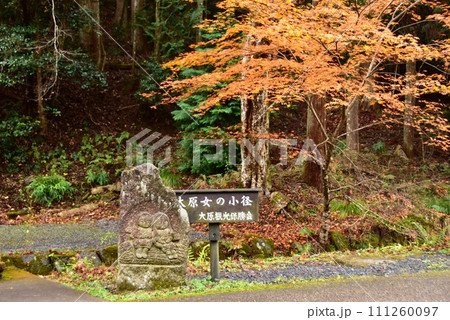 京都市　大原女の小径（寂光院参道）と大原女石像 111260097