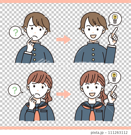 Male and female students who do not understand / Male and female students who have an idea set 111263112