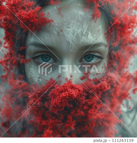 fantasy portrait of an infected woman 111263139