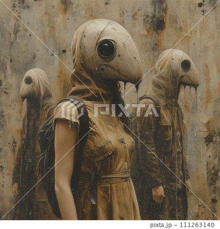 people wearing epidemic masks 111263140