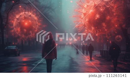virus epidemic in the city 111263141