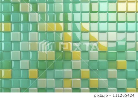 Mosaic cubic geometrical background. 111265424