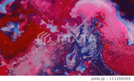 Wet dye background pigment fluid red white blue Wet dye background pigment fluid red white blue 111266008