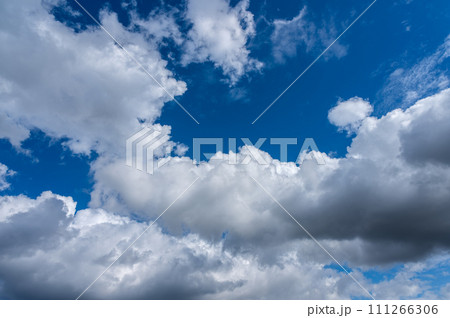 青空に流れるたくさんの雲 青空に流れるたくさんの雲 111266306