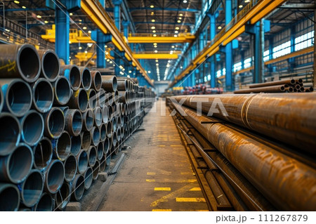 AI-generated content. Oil pipeline and gas pipeline of oil refining and the movement of oil and gas. Generative AI 111267879