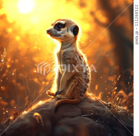 Meerkat's Sunset Vigil 111268522