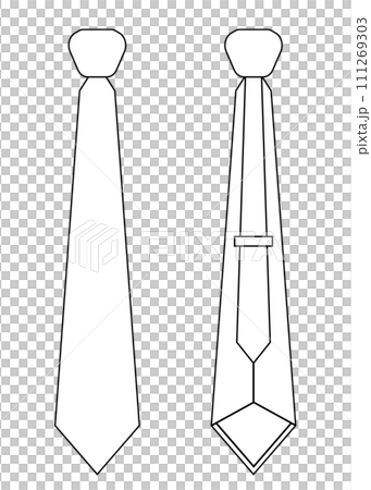 Necktie front and back template Necktie front and back template 111269303