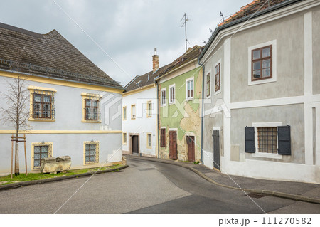 Eisenstadt, houses in historic centre of town in Austria. 111270582