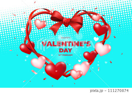 Valentine's Day background, Happy Valentine's Day banner 111270874
