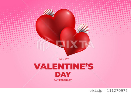 Valentine's Day background, Happy Valentine's Day banner 111270975