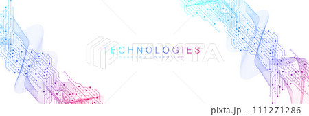 Abstract background with technology circuit board texture. Modern electronic motherboard texture. Engineering and communication concept for header, web banner, website, presentation. Abstract background with technology circuit board texture. Modern electronic motherboard texture. Engineering and communication concept for header, web banner, website, presentation. 111271286