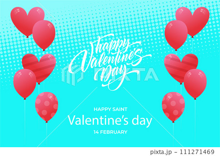 Happy Valentine's Day background, Happy Valentine's Day love banner 111271469