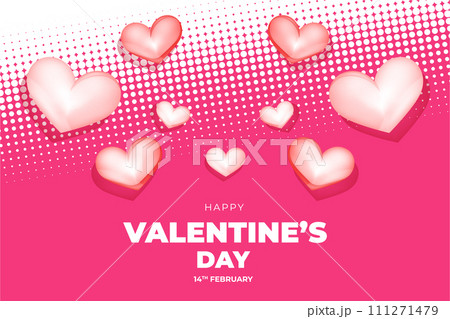 Happy Valentine's Day background, Happy Valentine's Day love banner 111271479