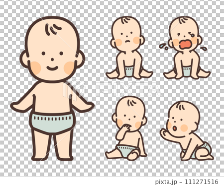 drawing cute baby vector illustration 111271516