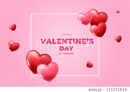 Happy Valentine's Day background, Happy Valentine's Day love banner 111271614