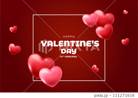 Happy Valentine's Day background, Happy Valentine's Day love banner 111271616