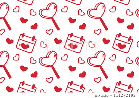 Happy Valentine's Day hearts seamless background, Valentine's Day hearts 111272195