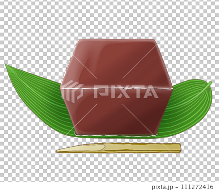 竹葉上的水羊羹插圖 111272416