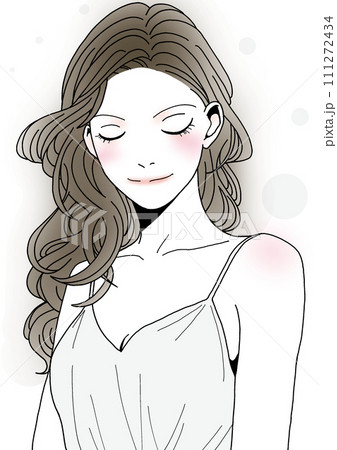 ナチュラルカラーの笑顔の若い女性 ナチュラルカラーの笑顔の若い女性 111272434