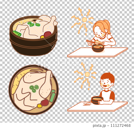 ginseng chicken soup illustration ginseng chicken soup illustration 111272468