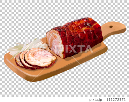 叉燒(配菜板和白洋蔥) 叉燒(配菜板和白洋蔥) 111272571