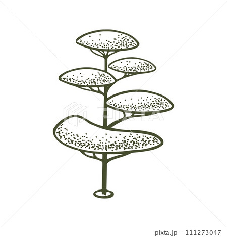Topiary pictogram vector sketch shearing plants icon 12 111273047