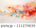 Abstract colorful watercolor painting for background. Generative AI image. 111274630