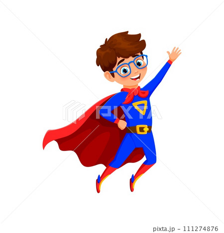 Cartoon kid superhero character. Isolated...のイラスト素材 ..., 画像サイズ:450x469