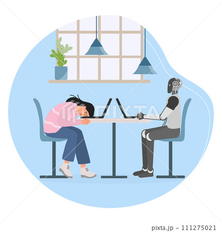 Competition AI Robot People Workplace Job Worker Competition AI Robot People Workplace Job Worker 111275021