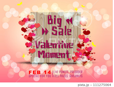Valentine's Day BIG Sale Poster or Sale banner for Promotion and shopping template Valentine's Day BIG Sale Poster or Sale banner for Promotion and shopping template 111275064