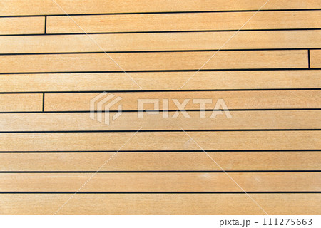 Teak wood deck texture background. Wooden deck on super yacht. Yachting concept. Teak wood deck texture background. Wooden deck on super yacht. Yachting concept. 111275663