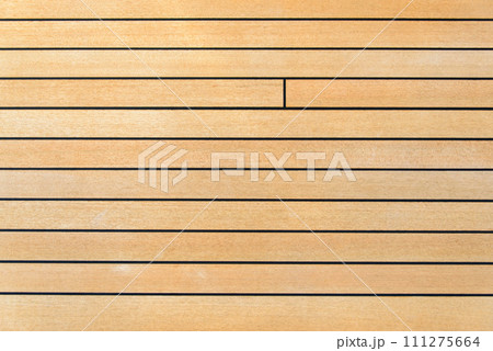 Teak wood deck texture background. Wooden deck on super yacht. Yachting concept. Teak wood deck texture background. Wooden deck on super yacht. Yachting concept. 111275664