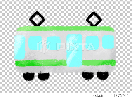 緑の電車 クレヨンタッチ 緑の電車 クレヨンタッチ 111275764