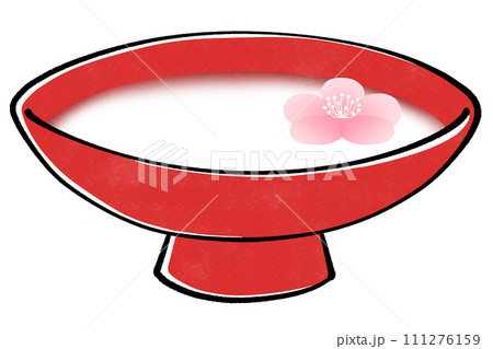 ひな祭り　梅の花が入った白酒 111276159